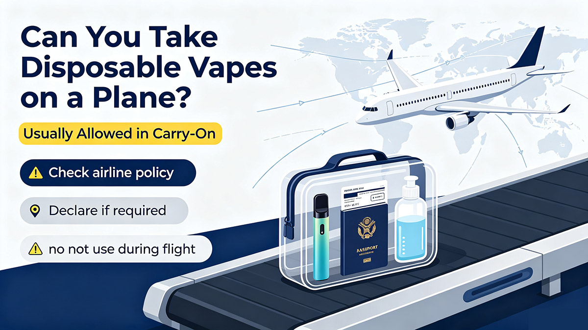 ¿Se pueden llevar vapes desechables en un avión? Guía completa para viajeros