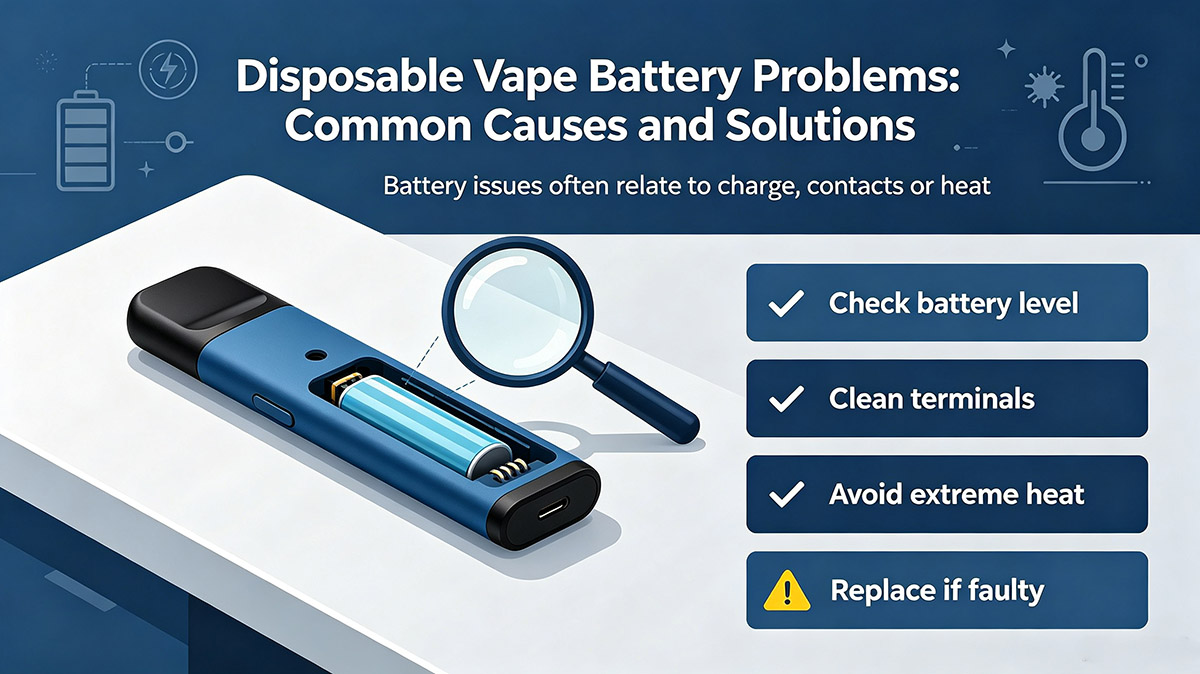 Disposable Vape Battery Problems: Common Causes and Solutions