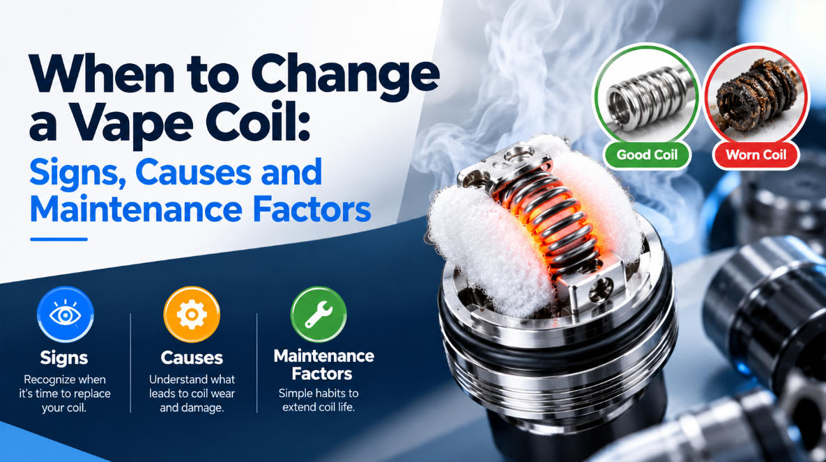 When to Change a Vape Coil: Signs, Causes and Maintenance Factors